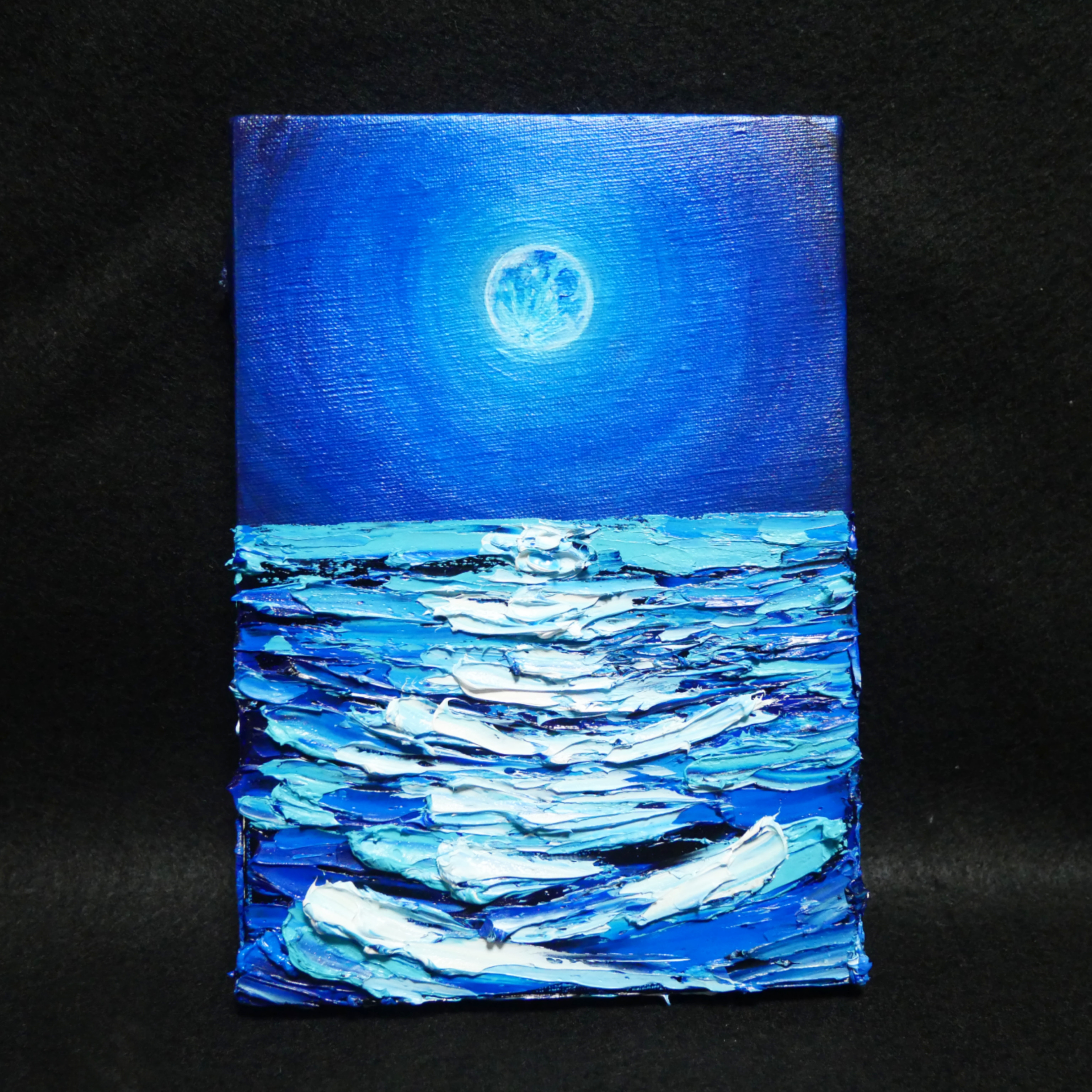 油絵 油彩 油彩画 絵 絵画【スーパーブルームーン】SM号 絵画