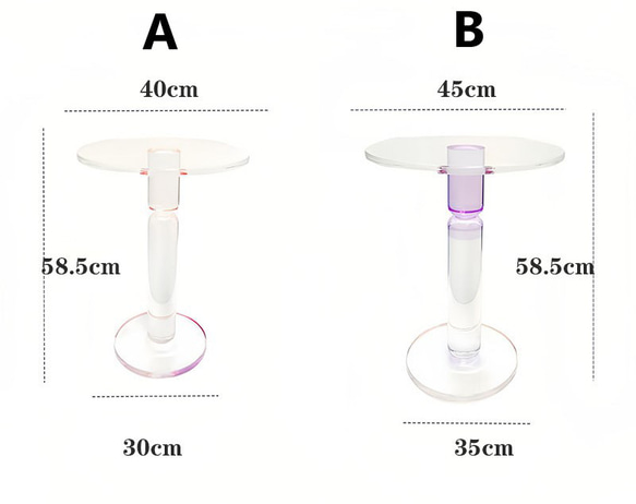 サイドテーブル ラグジュアリー グラデーションカラー 高品質 アクリル おしゃれ かわいい インテリア ch-1136 10枚目の画像