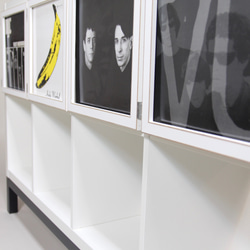 IKEAイケア Kallaxカラックス レコード収納へ付けるホワイトLPフレーム＊額　おしゃれドア　キャビネット棚ラック 2枚目の画像