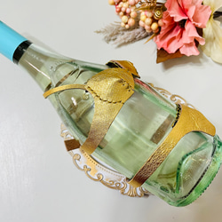 ボトルランジェリー ゴールド 本革 ワイン 日本酒 母の日 面白いグッズ ワインボトル ミニチュア ブラ パンツ 7枚目の画像