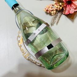 ボトル ランジェリー シルバー 本革 ワイン 日本酒 母の日 ジョークグッズ ワインボトル ミニチュア ブラ パンツ 4枚目の画像
