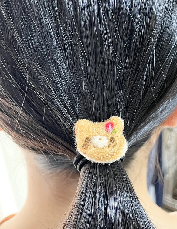 ねこちゃんパンケーキのヘアゴム　〜受注制作〜 5枚目の画像