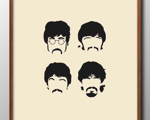 ビートルズ Beatles アート ポスター ローランド・ジャンベリ