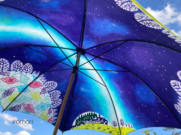 【訂購】大型繪本遮陽傘*風格染色雨傘防曬防雨* 第1張的照片
