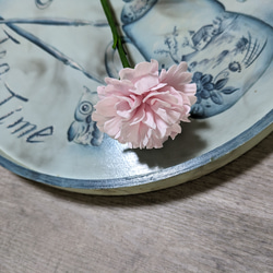 【カーネーション1輪】粘土製枯れないお花　　赤　スィートピンク　ミントグリーン 4枚目の画像