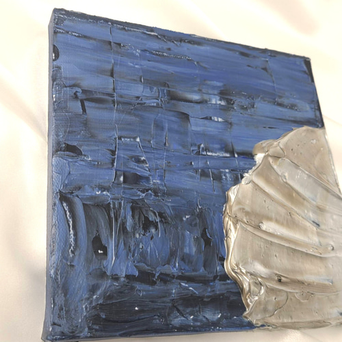 テクスチャーアート（18×18㎝）抽象画 アートパネル モダン インテリア