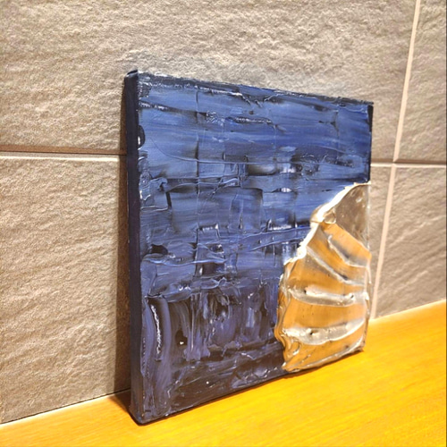 テクスチャーアート（18×18㎝）抽象画 アートパネル モダン インテリア