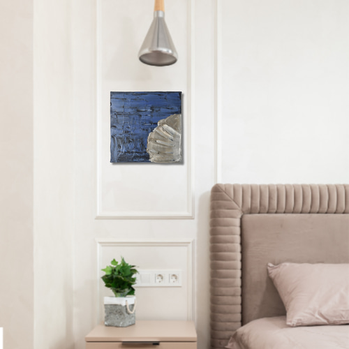 テクスチャーアート（18×18㎝）抽象画 アートパネル モダン インテリア