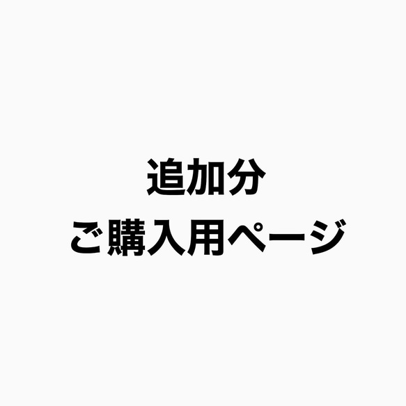 追加分ご購入専用ページ 1枚目の画像