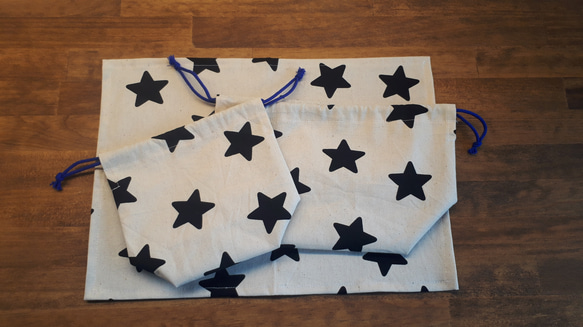 新作！かわいい星柄のお弁当&コップ袋、ランチマット☆キナリ 2枚目の画像
