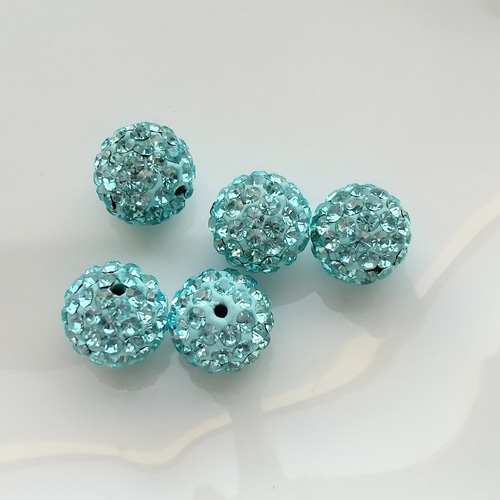 スワロフスキー　訳あり８個 8mm 1個】スワロフスキー パヴェボール ブルー ビジュー・クリスタル