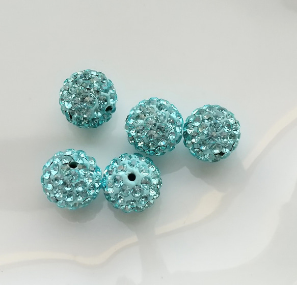 8mm 1個】スワロフスキー パヴェボール ブルー ビジュー・クリスタル