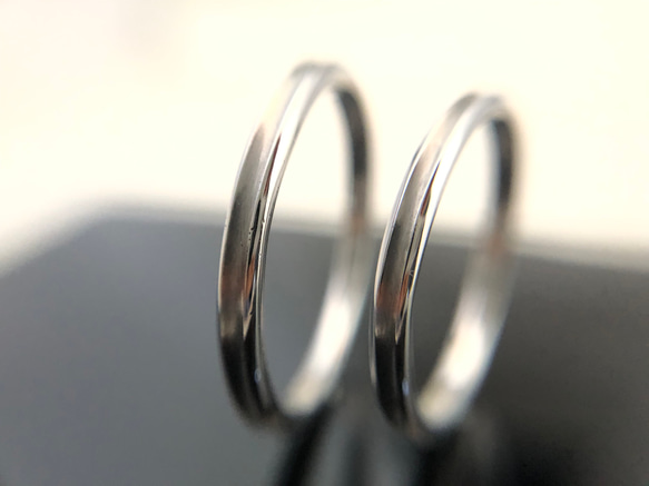 【結婚指輪SOLIS】 CRONOS クロノス　2本セット価格　PT950-PT900鍛造指輪 5枚目の画像