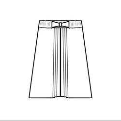 【商用利用OK】簡単袴風ズボン キッズサイズ 縫い代付き型紙 4枚目の画像