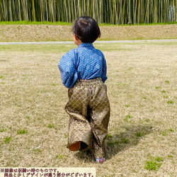 【商用利用OK】簡単袴風ズボン キッズサイズ 縫い代付き型紙 2枚目の画像
