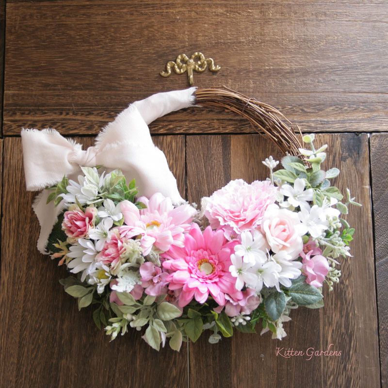 春色♪ハーフリース⋆︎* 春色ハーフリース ♡新作♡春色 ドライフラワー ハーフリースの