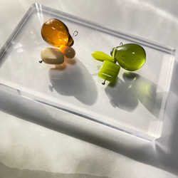 世界にただ一つ　Czech Glass Beads Earrings -OOAK- チェコガラス　チェコビーズ　ピアス 2枚目の画像