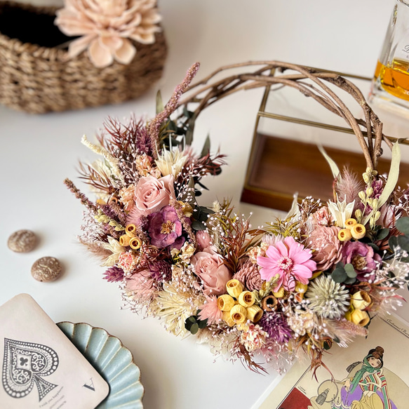 ドライフラワー ハーフリース インテリア 雑貨