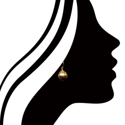 威尼斯穆拉諾琉璃珠耳環  #GE0154 金箔黑底 第2張的照片