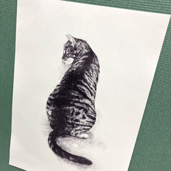 版画「振り向く猫」 6枚目の画像