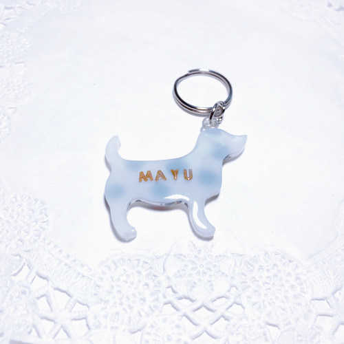 売れました　訳あり　白銀の世界　犬　キーホルダー　レジン ハンドメイド レジン わんちゃんキーホルダー｜Yahoo!フリマ（旧