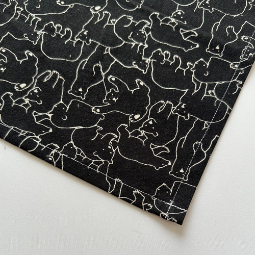 給食セット くまブラック 給食袋 ランチョンマット 巾着袋