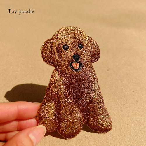 みみさま【DENIM ROSE】小型犬用プードルワッペンパーカー＋お