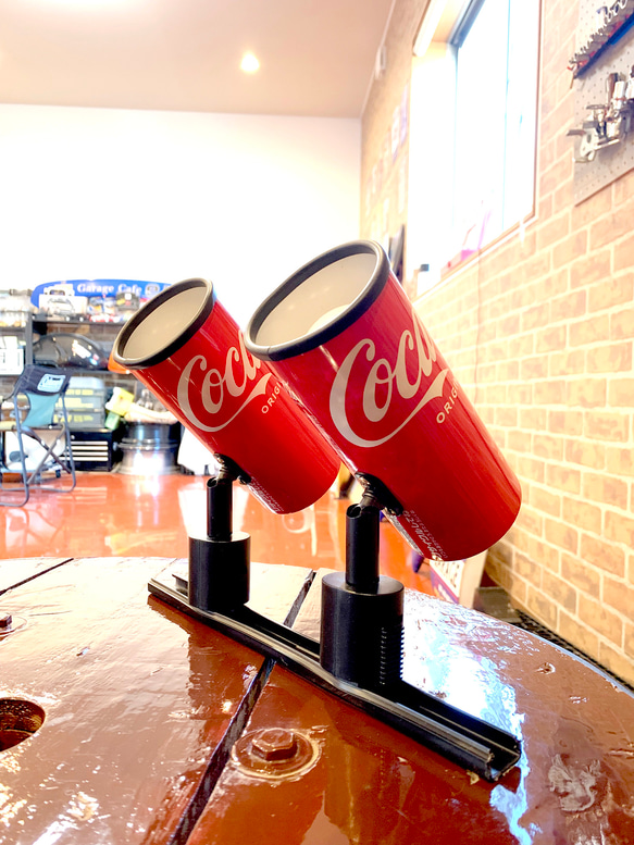 Crafb(クラフビー）｜コカコーラ缶 スポットライト1個（配線レール用）＋LEDスポットライト+LED電球（広角レフ） 1枚目の画像