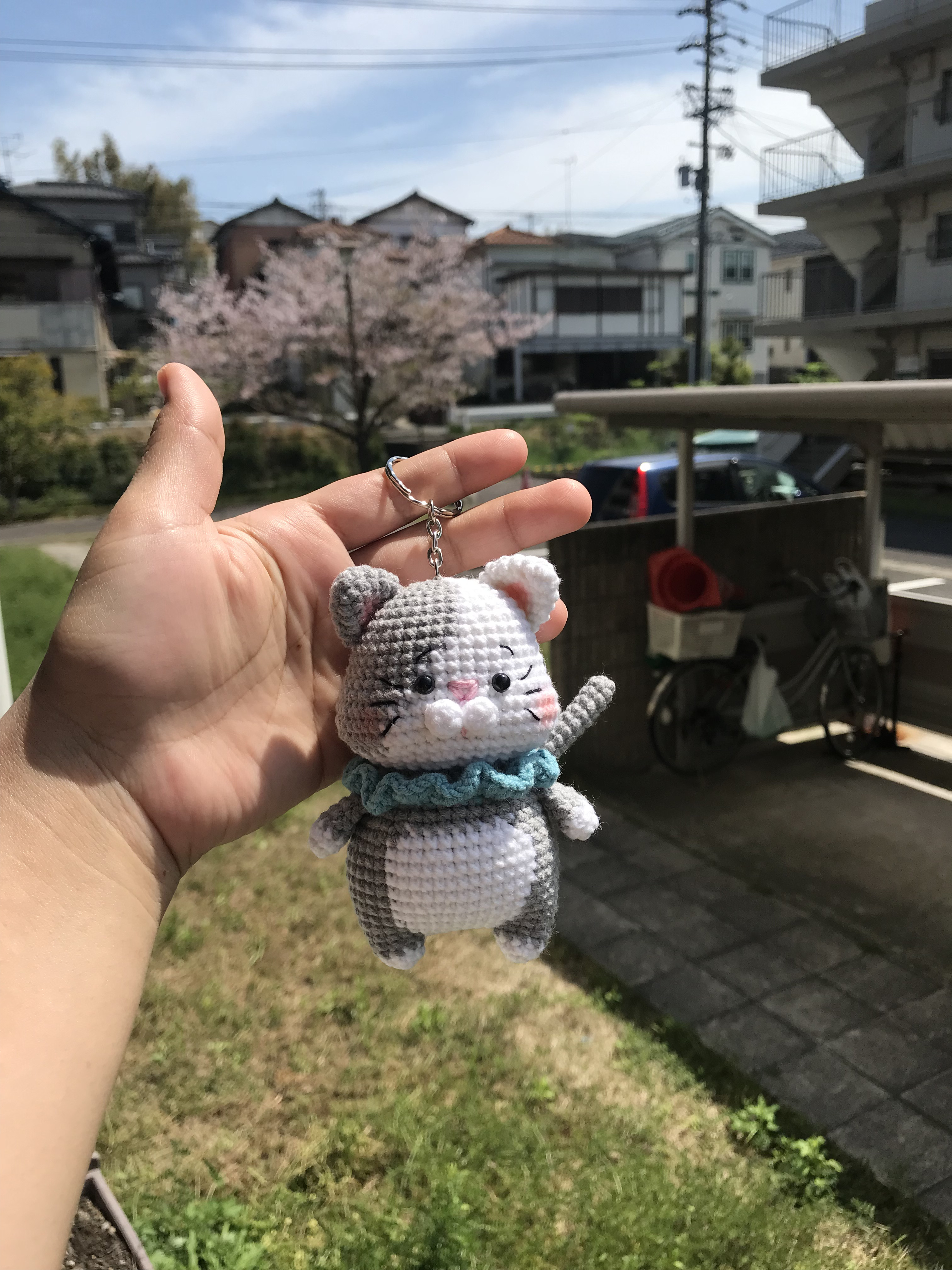 あみぐるみ　レジン　トラ猫ちゃん　メルティハート　キーホルダー他１点