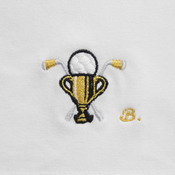 Golf「Winning  Cup」の刺繍入りオリジナルTシャツ　お好きなアルファベットをおひとつ 3枚目の画像