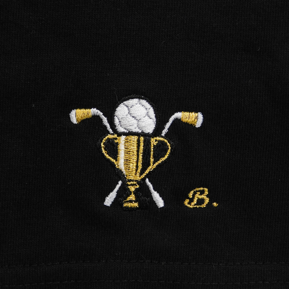 Golf「Winning  Cup」の刺繍入りオリジナルTシャツ　お好きなアルファベットをおひとつ 2枚目の画像