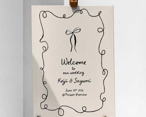 【名入れ無料】北欧りぼんリボン　ウェディング　インテリア　オリジナルデザイン 名入れ無料】北欧りぼんリボン ウェディング インテリア