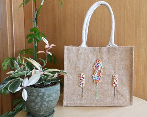 【専用】ジョリーフルール 麻かごトートバッグ ハンドメイド 専用】ジョリーフルール トートバッグ ハンドメイド