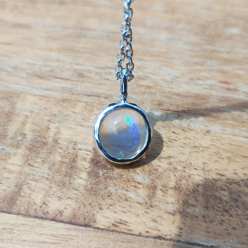 宝石質AAAプレシャス オパール×純銀ネックレス/天然石ペンダント 宝石質AAAプレシャス オパール×純銀ネックレス/天然石ペンダント