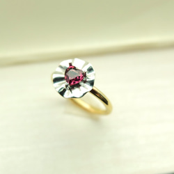 Rosette heart ring ロゼグレープガーネット 3枚目の画像