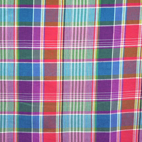 ツイルチェック生地 【OB-34】マルチカラー 105m巾 ◇1m単位ご希望m