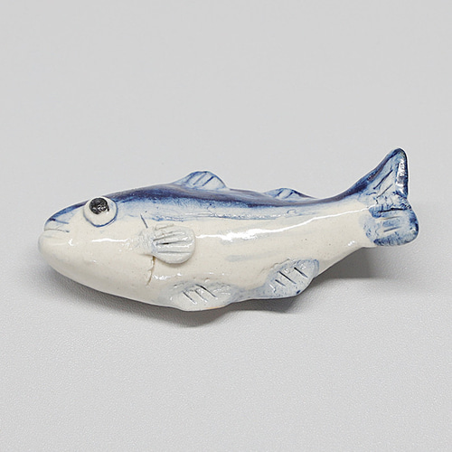 壺屋焼 魚 箸置き 壺屋焼 人間国宝 金城次郎 作 二彩箸置き（5客）