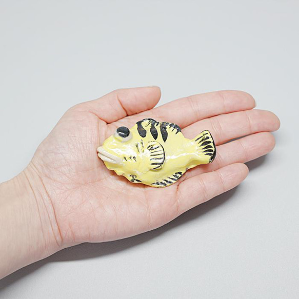 陶器「箸置き（メバル）」 はし置き 箸休め 置物 かわいい 魚 手作り 和風 風泥舎 fudeisha-316 5枚目の画像