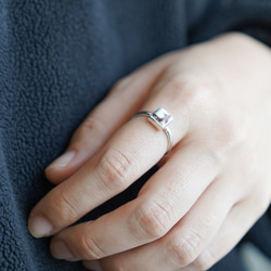 『Horse』Mini Wild Horse Square RING / SV925 ≪送料無料≫ 天然石 2枚目の画像