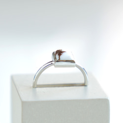 『Horse』Mini Wild Horse Square RING / SV925 ≪送料無料≫ 天然石 8枚目の画像