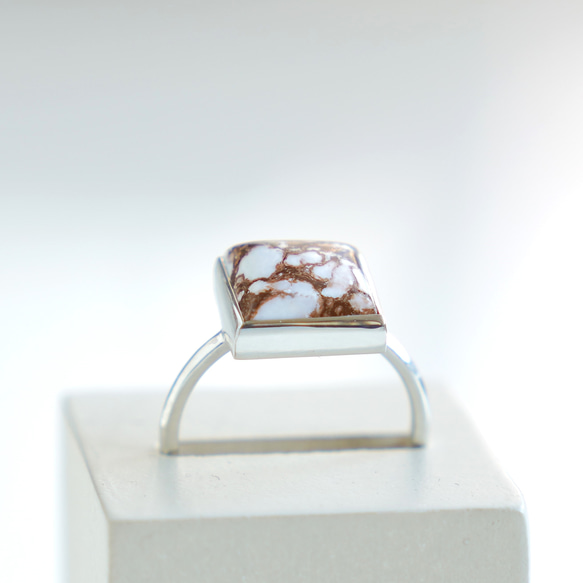 『Horse』Wild Horse Square RING / SV925 ≪送料無料≫ 天然石 6枚目の画像