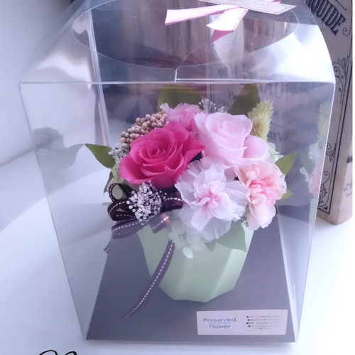 プリザーブドフラワーアレンジメント 〜Anna〜 クリアケース付き