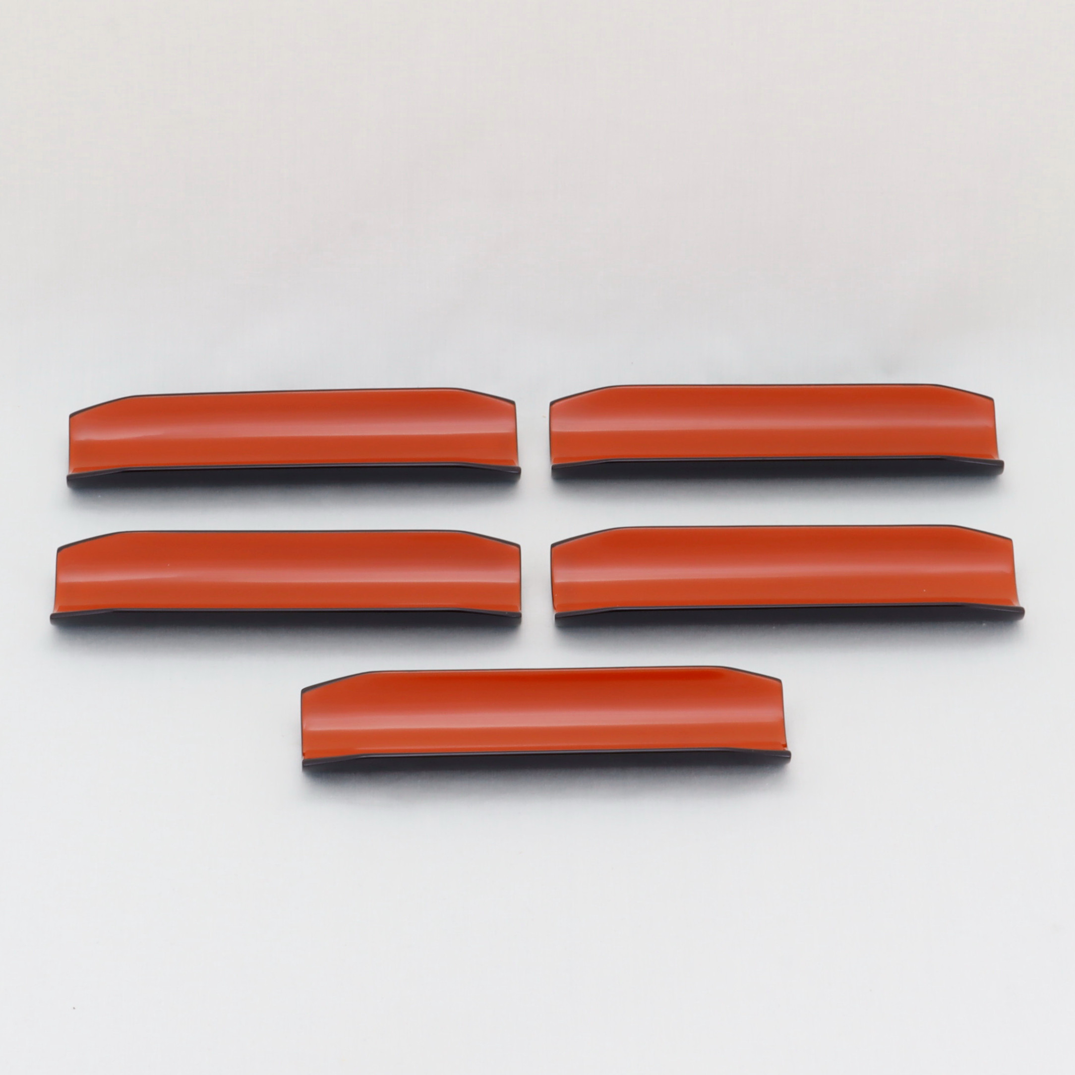 伝統工芸　輪島塗　おしぼり皿「総黒塗～無地」五枚組　【1009】