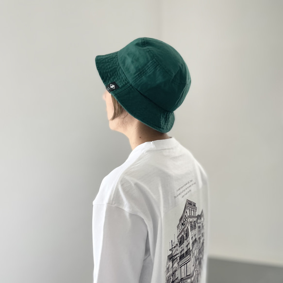 「2024新品」【男女皆宜】染色漁夫帽【綠色】 第3張的照片