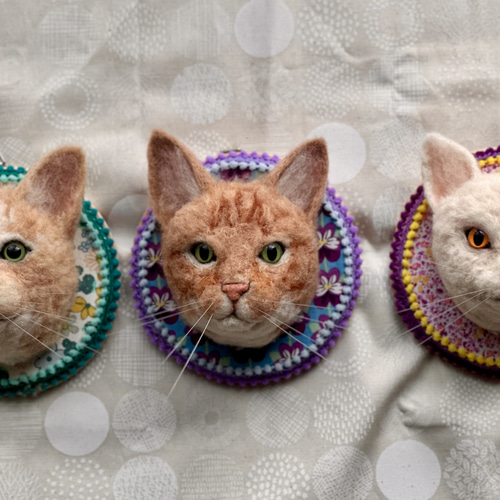 ネコ壁掛け×3（オーダー品） 羊毛フェルト PECORA・DOLLY 通販