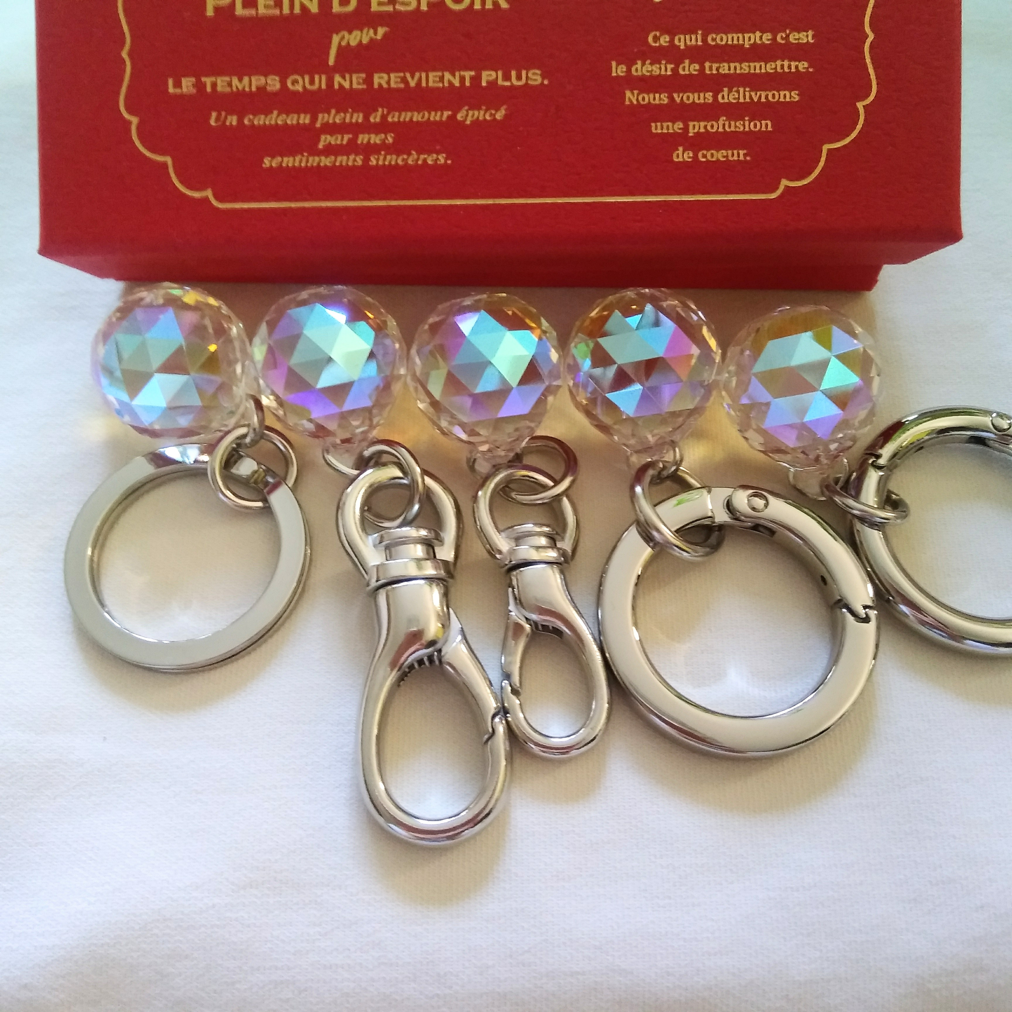 キーホルダーSWAROVSKI CRYSTAL New＊銀色【受注製作】 10,950円