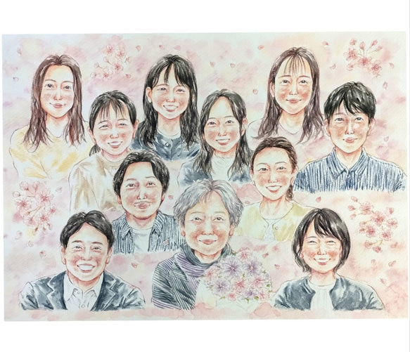 似顔絵 A3 米寿 イラスト 名入れ 還暦祝い オーダーメイド 似顔絵