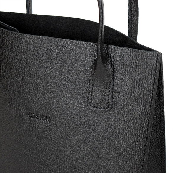 【送料無料】NO SIGN ノーサイン Small Tote bag スモールトートバッグ 本革 エンボスレザー 皮、革、レザー Z1657032563(12650円)