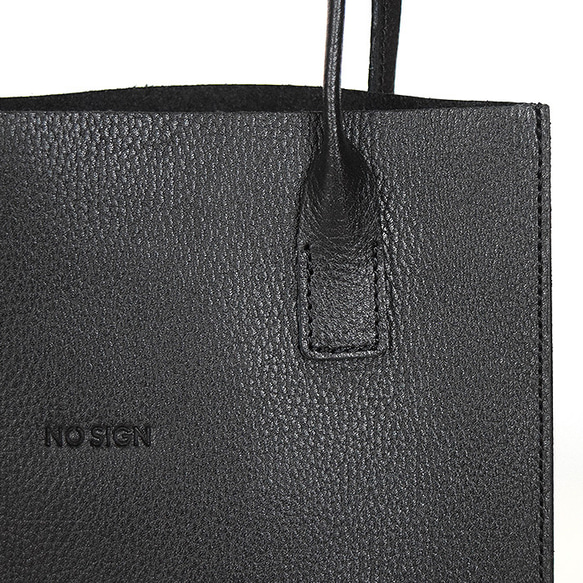 【送料無料】NO SIGN ノーサイン Small Tote bag スモールトートバッグ 本革 エンボスレザー 皮、革、レザー Z1657032563(12650円)