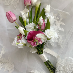 胡蝶蘭、カラー、アンスリウム、ウェディングブーケ ブーケ Maman